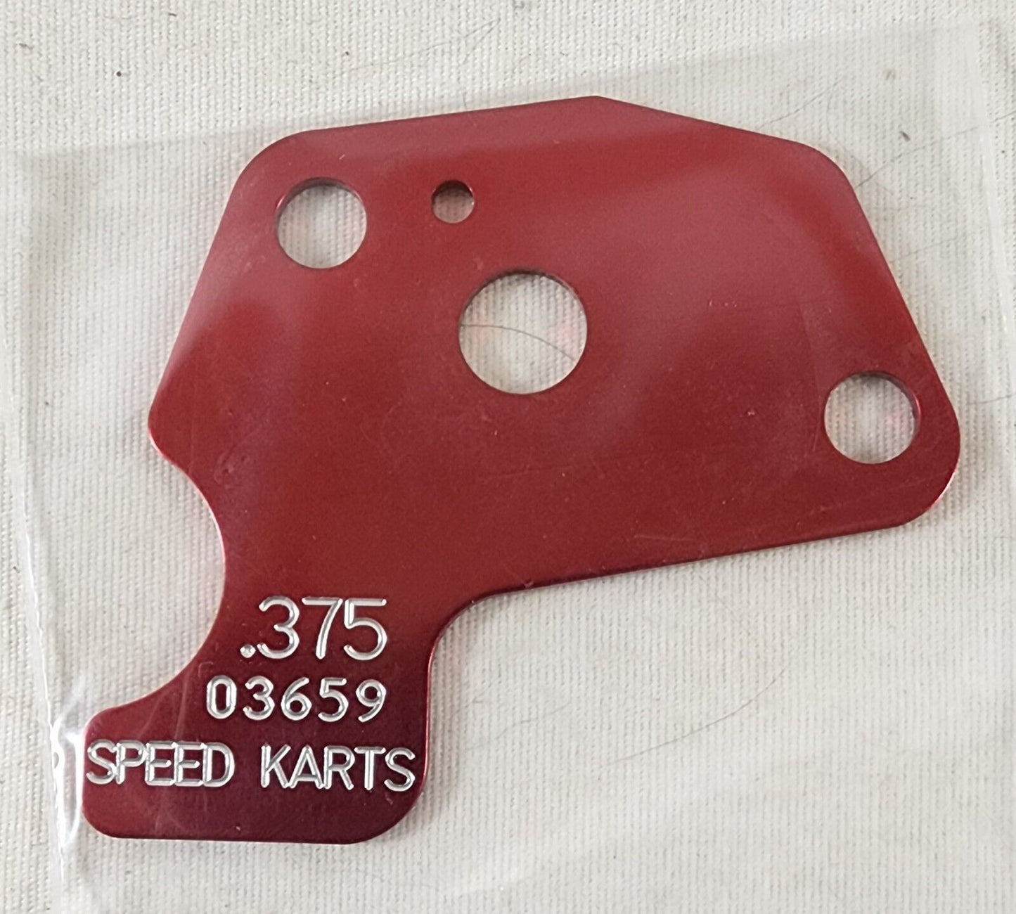 CLONE RESTRICTOR PLATE RED .375 SPEED KARTS