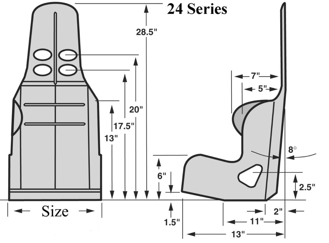 KIRKEY RACING 24 SERIES CHILD SEAT. 11 Inch
