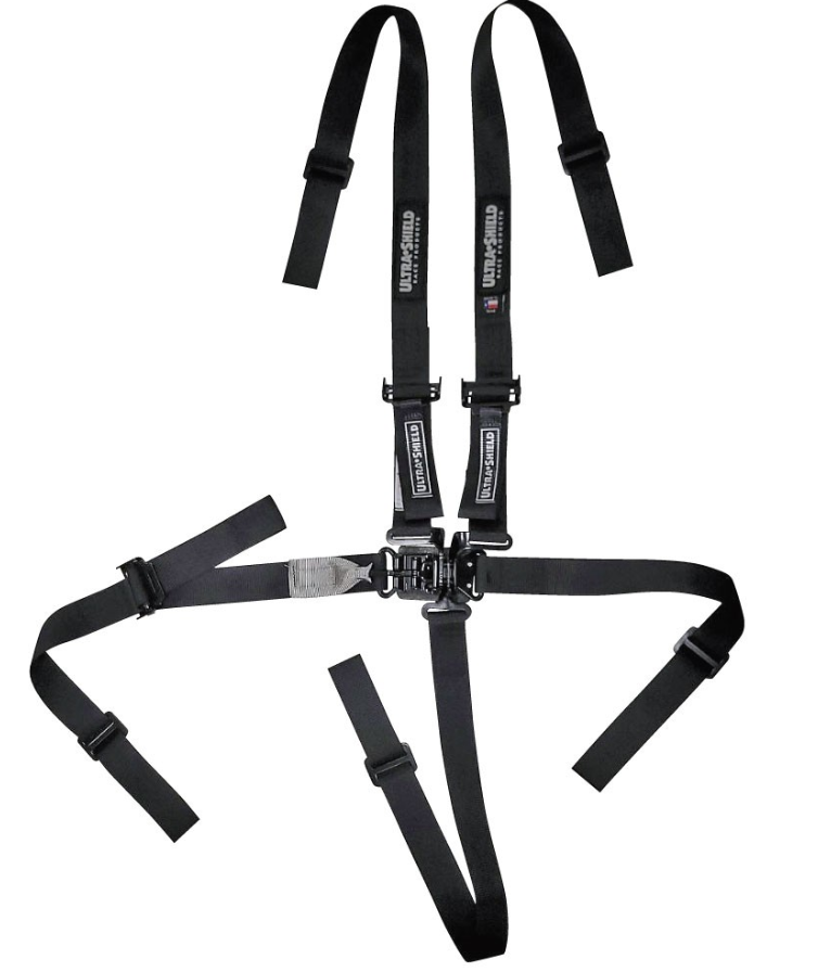 Ultrashield Junior Latch and Link 5 point belts, black