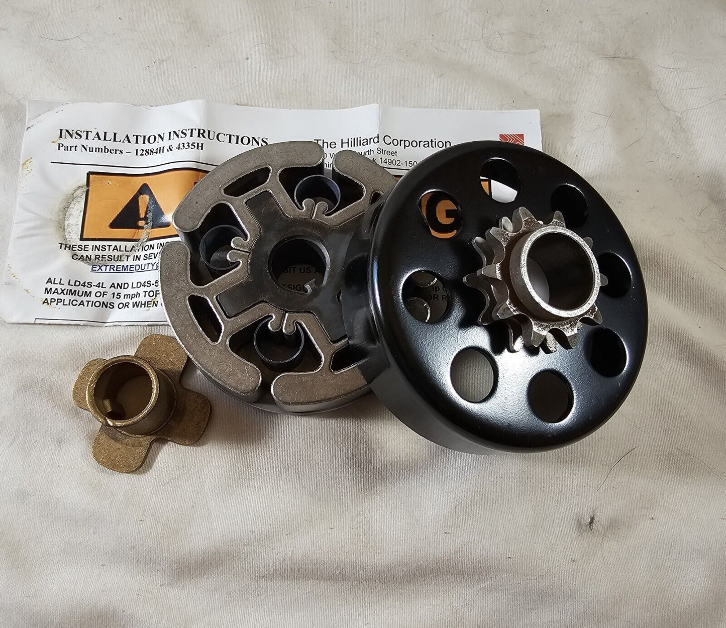 CLUTCH, HILLIARD, 3/4" Bore 40/41/420 Chain 10 Tooth