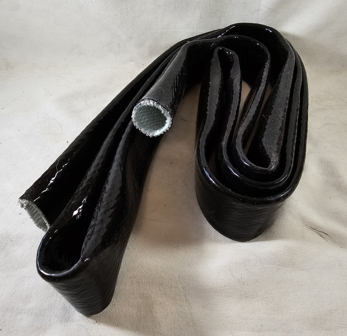 Header Sleeve Silicone/Fiberglass 1" BLACK (sold per foot)