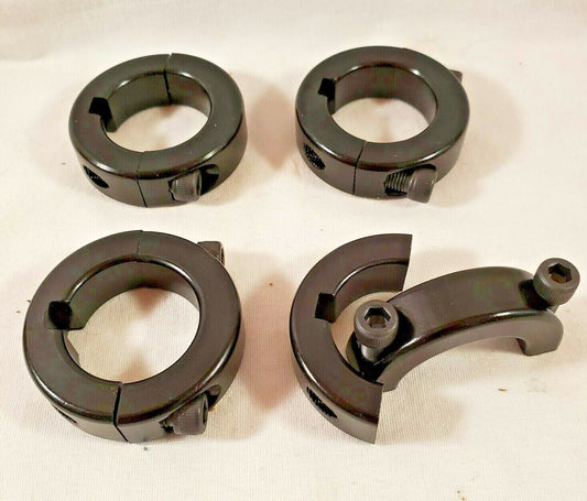 LOCK COLLARS, 1 1/4" ALUMINUM, BLACK QTY 4